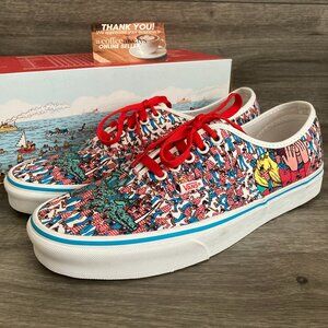 Vans x Where's Waldo Authentic Land of Waldos Sneakers Size 10.5 Men's NWB